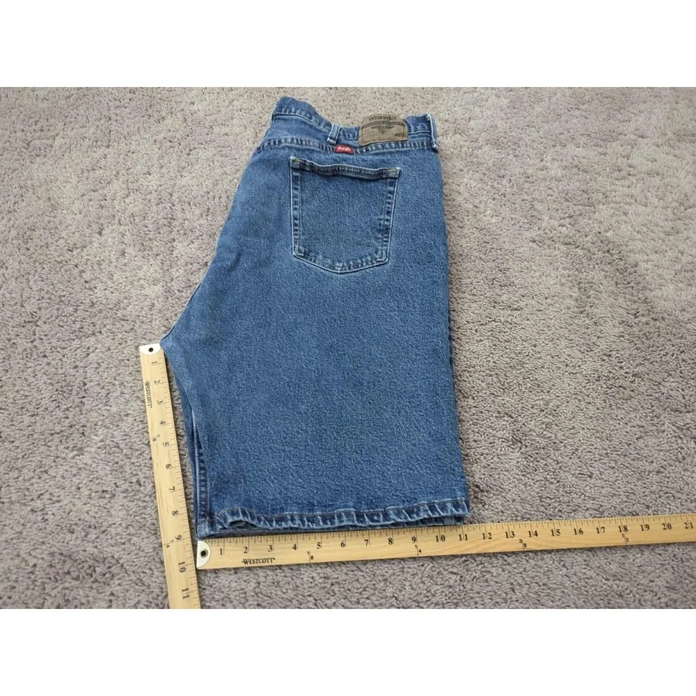 Wrangler Jeans Shorts Mens 42 Blue Denim Straight Leg Stretch Classic‎ Casual